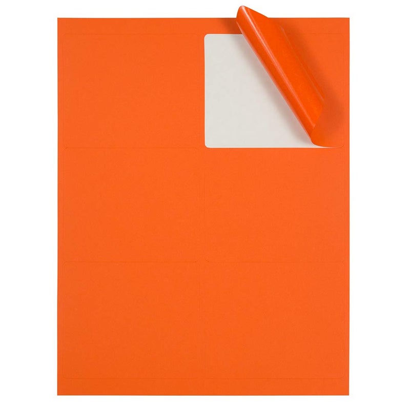 JAM PAPER Shipping Address Labels - Large - 3 1/3 x 4 - Orange - 120/Pack - Image 3